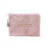 Pochette fourrure message AMOUR