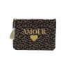 Pochette léopard message AMOUR