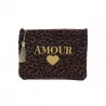 Pochette léopard message AMOUR
