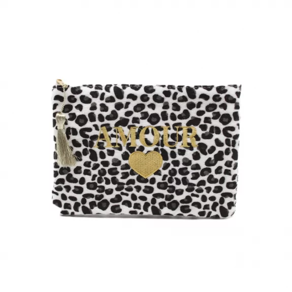 Pochette léopard message AMOUR