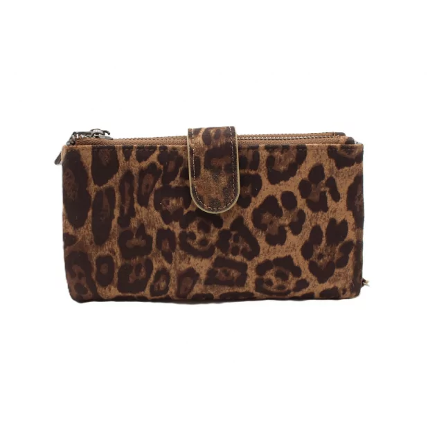 Grand porte monnaie aspect léopard