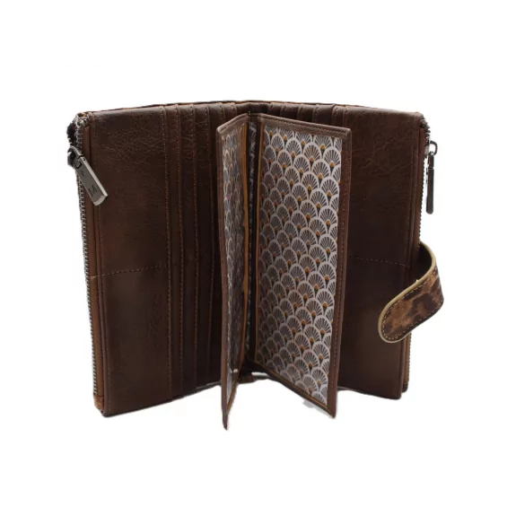 Grand porte monnaie aspect léopard