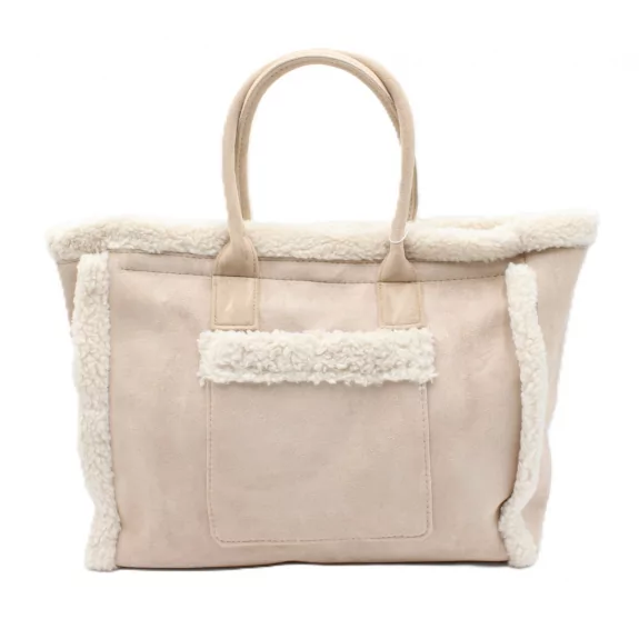 Sac cabas finition moumoute avec poche