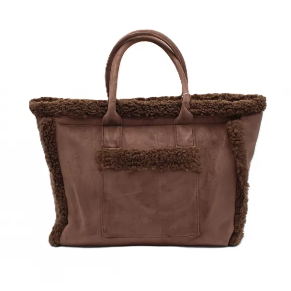 Sac cabas finition moumoute avec poche
