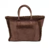 Sac cabas finition moumoute avec poche