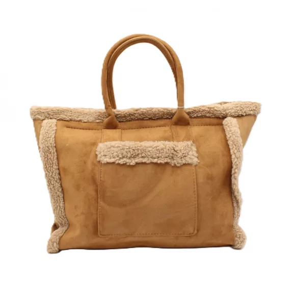 Sac cabas finition moumoute avec poche