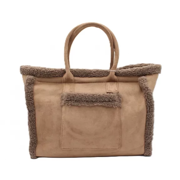 Sac cabas finition moumoute avec poche