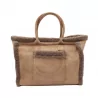 Sac cabas finition moumoute avec poche