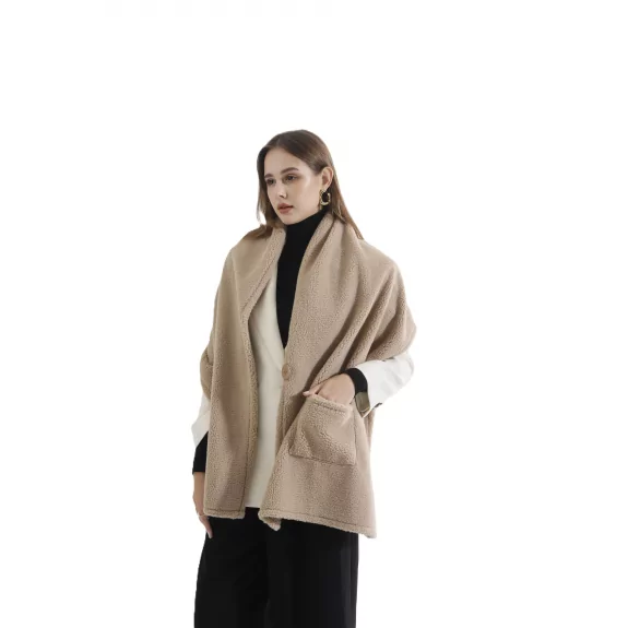 Echarpe cape avec poches