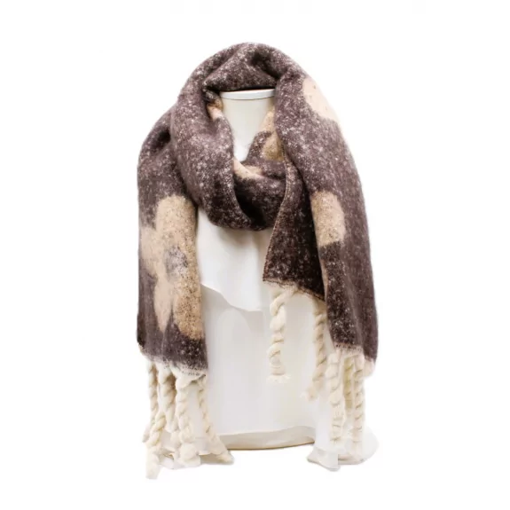 écharpe chaude motif fleurs