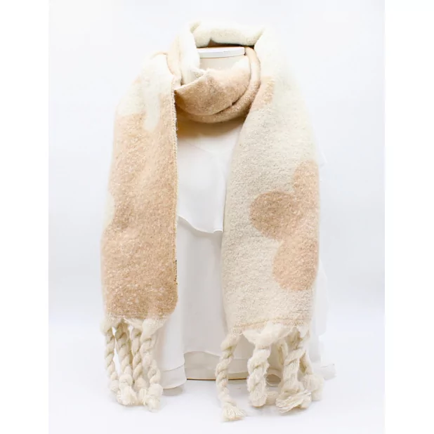 écharpe chaude motif fleurs