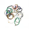 Pack de 20 bracelets pierre et breloques acier