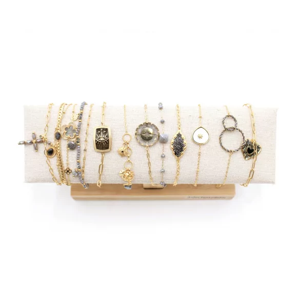 Pack de 12 bracelets acier inoxydable - GRIS