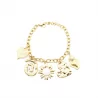 Bracelet acier avec breloques soleil