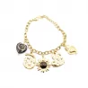 Bracelet acier avec breloques soleil
