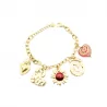 Bracelet acier avec breloques soleil