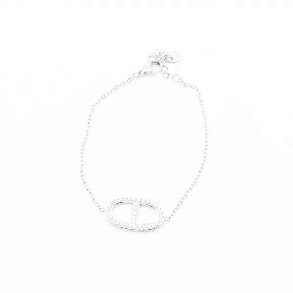 Bracelet acier argenté luxe