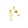 Boucles d'oreilles pendantes 3 cœurs