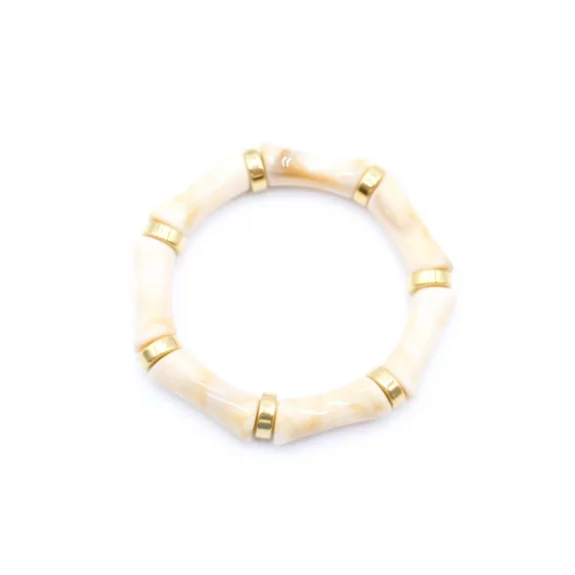 Bracelet résine avec anneau doré