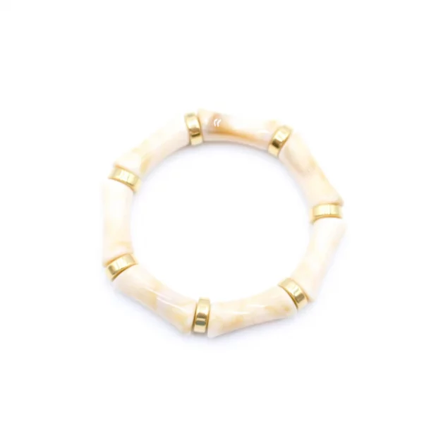 Bracelet résine avec anneau doré