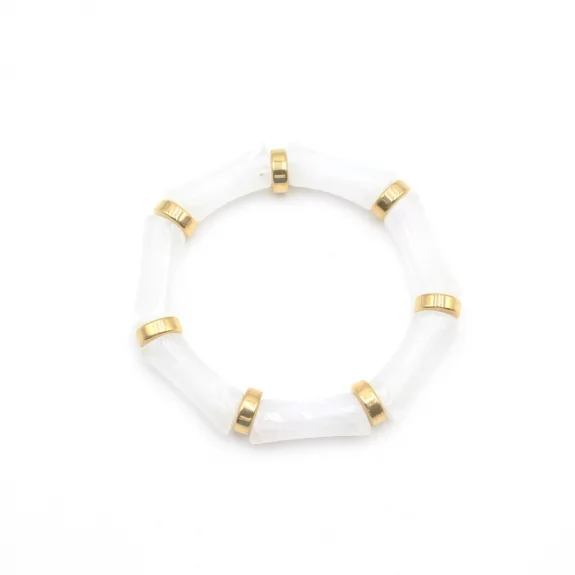 Bracelet résine avec anneau doré