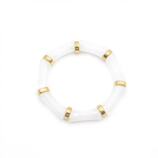 Bracelet résine avec anneau doré