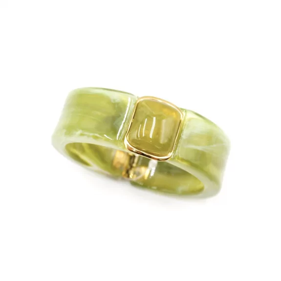 Bracelet jonc résine avec cabochon