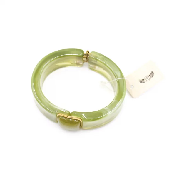 Bracelet jonc résine avec cabochon