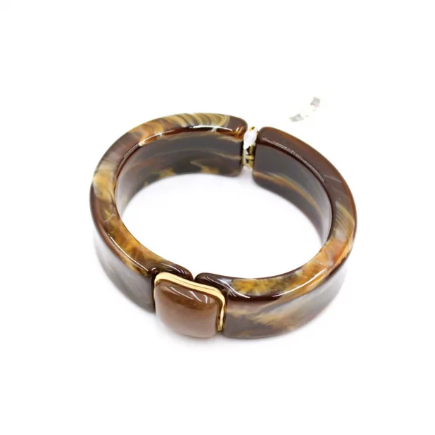 Bracelet jonc résine avec cabochon