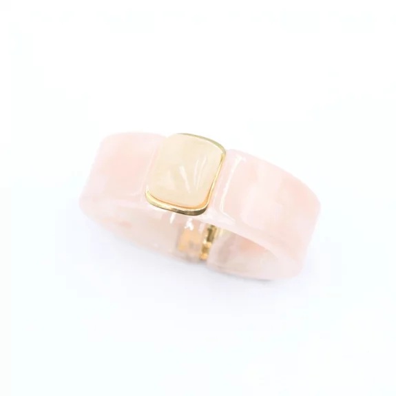 Bracelet jonc résine avec cabochon