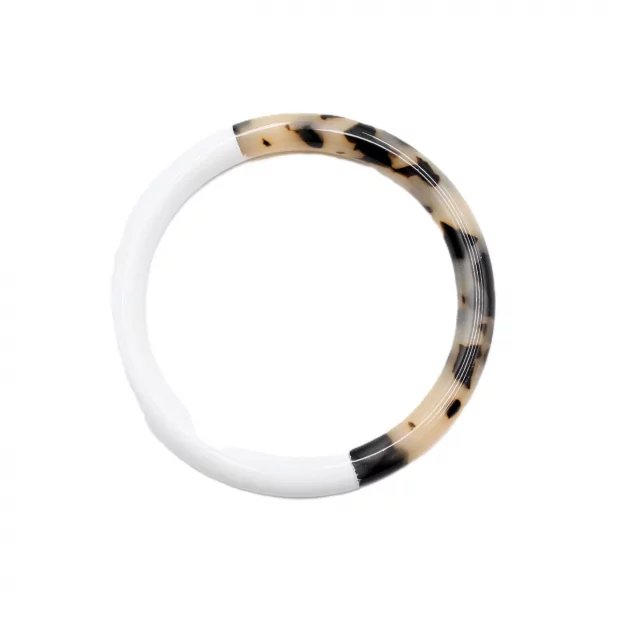 Jonc résine épais couleur léopard