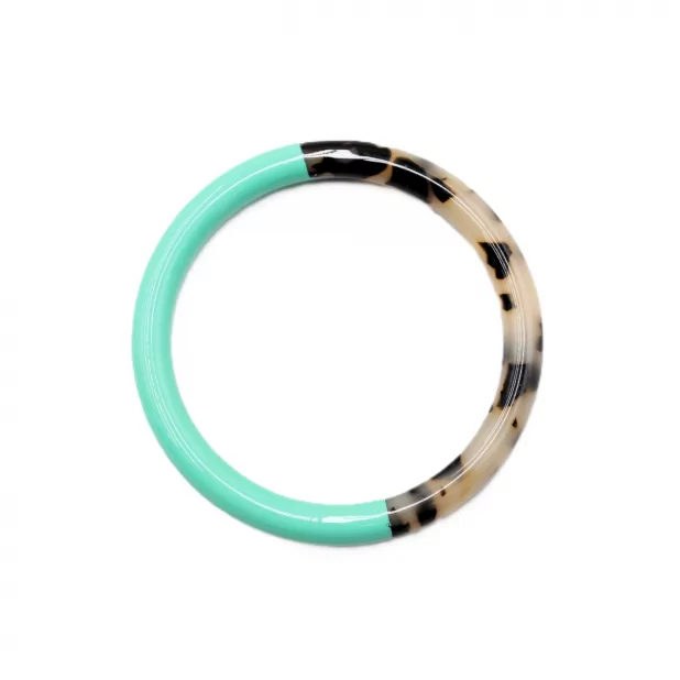 Jonc résine épais couleur léopard