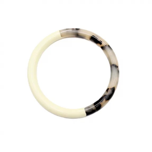 Jonc résine épais couleur léopard