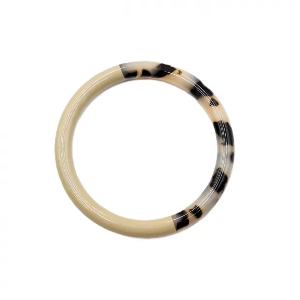 Jonc résine épais couleur léopard