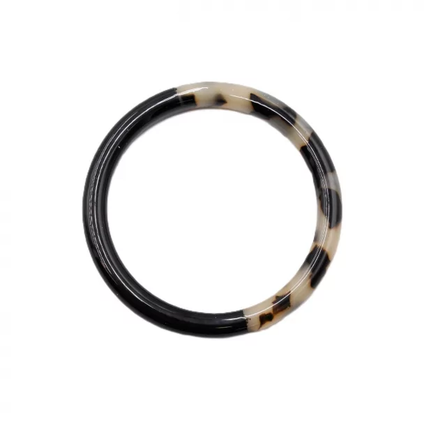 Jonc résine épais couleur léopard