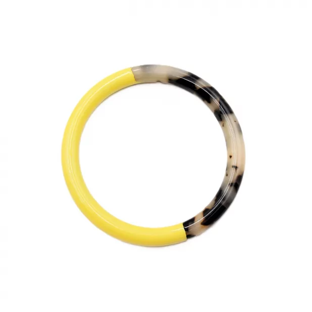 Jonc résine épais couleur léopard