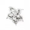 Broche fleur strass