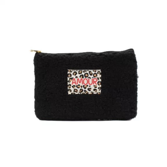Pochette message moumoute - AMOUR léopard