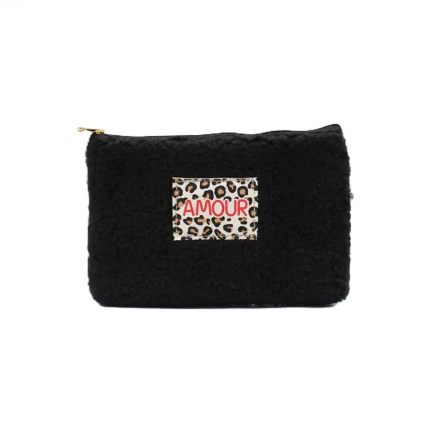 Pochette message moumoute - AMOUR léopard