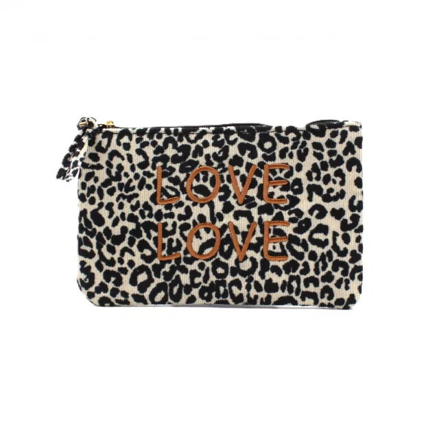 Pochette léopard message - LOVE LOVE