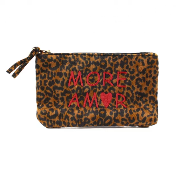 Pochette léopard message - MORE AMOR