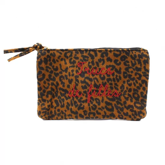 Pochette léopard message - Trucs de filles