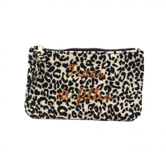 Pochette léopard message - Trucs de filles