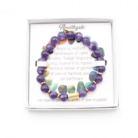 bracelet pierre naturelle améthyste