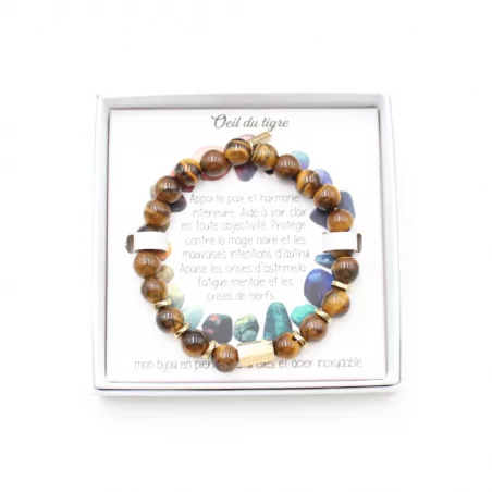 bracelet pierre naturelle oeil de tigre
