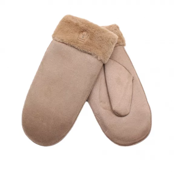 Moufle fourré moumoute