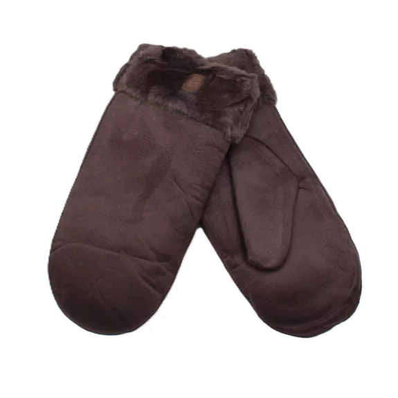 Moufle fourré moumoute