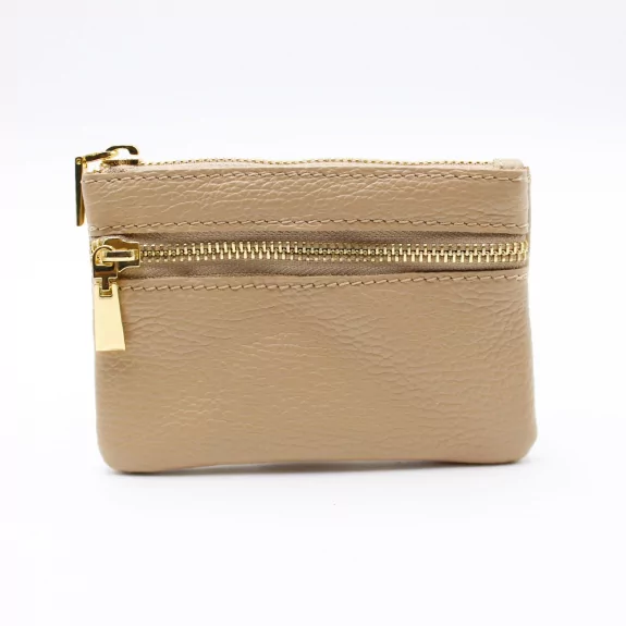 Porte monnaie en cuir grainé
