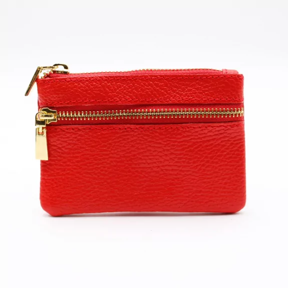 Porte monnaie en cuir grainé