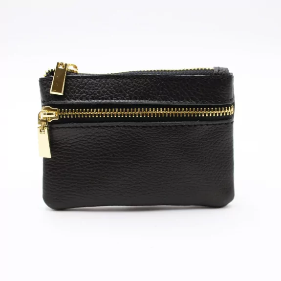 Porte monnaie en cuir grainé